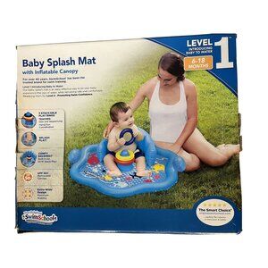SwimSchool Baby Splash Mat With Inflatable Canopy